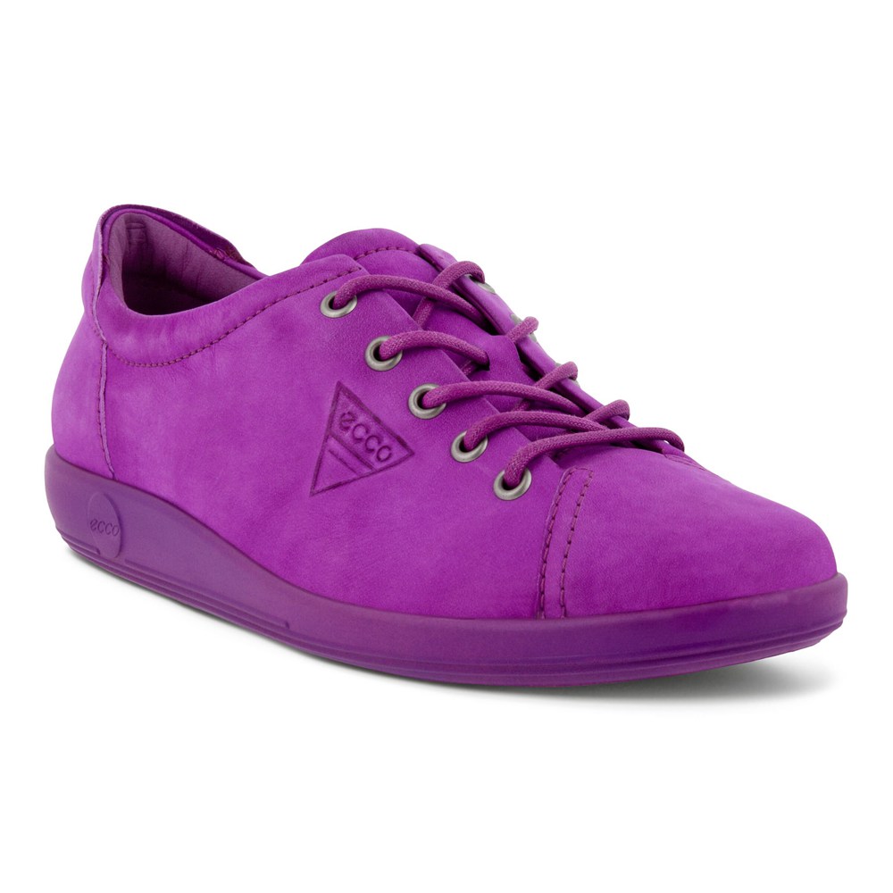 ECCO Womens Sneakers Purple - Soft 2.0 Tie - SKE-617389